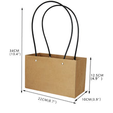 Load image into Gallery viewer, 1pc Portable Kraft Waterproof Flower Gift Bag-Box with Handle-Rose Box