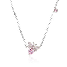 Load image into Gallery viewer, Pink Zirconia Bee Jewelry Set-Pendant-Ring-Earring-Bracelet