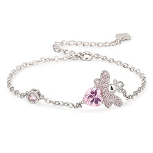 Load image into Gallery viewer, Pink Zirconia Bee Jewelry Set-Pendant-Ring-Earring-Bracelet