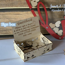 Load image into Gallery viewer, Personalized Love Heart Wish Drop Box Wedding Guest Book Alternative