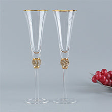 Load image into Gallery viewer, Fancy Wedding Glasses Inlaid Rhinestone Goblet
