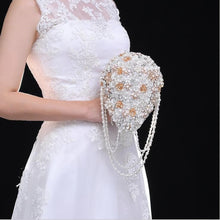 Load image into Gallery viewer, Cascading Silk Jeweled Bridal Bouquet-Wedding-for Bride