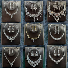 Load image into Gallery viewer, Affordable Bridal Jewelry Sets of Necklace-Earrings for Weddings-Quinceañera-Evening Events