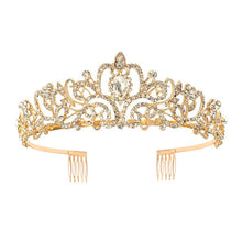 Load image into Gallery viewer, Baroque High Court Crystal Wedding Crown-Princess Bridal Tiaras-Mis Quince Hair Jewelry