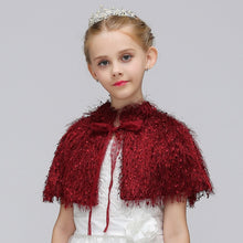 Load image into Gallery viewer, Autumn Shawl for Little Girls- Kids Bolero for Flower Girl