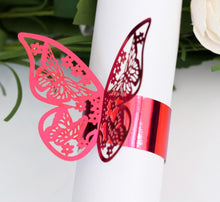 Load image into Gallery viewer, Butterfly Style Paper Rings-Napkins Holders Party Favor Decoration