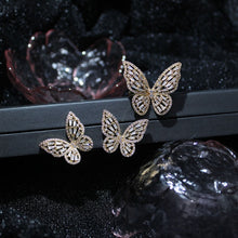 Load image into Gallery viewer, Butterfly Jewelry Sets - Necklaces and Luxury Cubic Zircon CZ Stud Earrings