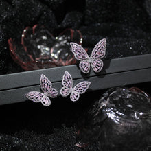 Load image into Gallery viewer, Butterfly Jewelry Sets - Necklaces and Luxury Cubic Zircon CZ Stud Earrings