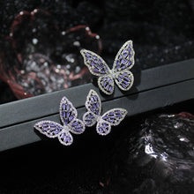 Load image into Gallery viewer, Butterfly Jewelry Sets - Necklaces and Luxury Cubic Zircon CZ Stud Earrings