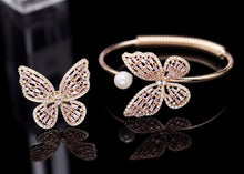 Load image into Gallery viewer, Butterfly Jewelry Sets - Necklaces and Luxury Cubic Zircon CZ Stud Earrings