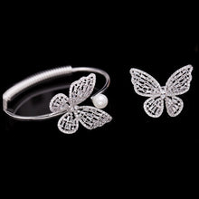 Load image into Gallery viewer, Butterfly Jewelry Sets - Necklaces and Luxury Cubic Zircon CZ Stud Earrings