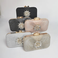 Load image into Gallery viewer, Flower Diamond Luxury Designer Evening Clutch Bag