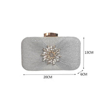 Load image into Gallery viewer, Flower Diamond Luxury Designer Evening Clutch Bag