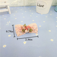 Load image into Gallery viewer, Rhinestone Embroidery Lace Pet Hair Bow-Hair Clip for Doggie- Wedding-Party Accessory