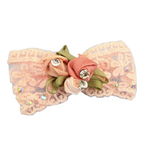 Load image into Gallery viewer, Rhinestone Embroidery Lace Pet Hair Bow-Hair Clip for Doggie- Wedding-Party Accessory