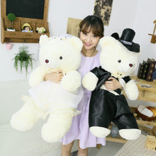 Load image into Gallery viewer, Large Bridal Couple Bears- Wedding Gift and Decoration- Plush Bride and Groom Teddies