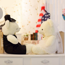 Load image into Gallery viewer, Large Bridal Couple Bears- Wedding Gift and Decoration- Plush Bride and Groom Teddies