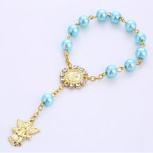 Load image into Gallery viewer, Imitation Pastel Pearl Angel Catholic Holy Rosary-Communion-gift-keepsake-favor