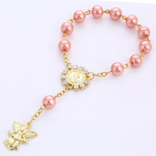 Load image into Gallery viewer, Imitation Pastel Pearl Angel Catholic Holy Rosary-Communion-gift-keepsake-favor