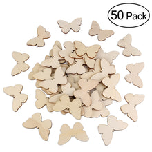 Load image into Gallery viewer, Natural Unfinished Cutout Butterfly Shape Wooden Pieces