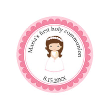 Load image into Gallery viewer, Personalized My First Communion Stickers- Favors Labels-Boy or Girl- Mi Primera Comunión Sellos
