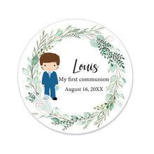 Load image into Gallery viewer, Personalized My First Communion Stickers- Favors Labels-Boy or Girl- Mi Primera Comunión Sellos