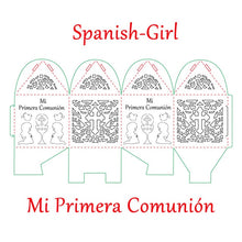 Load image into Gallery viewer, White-Pink-Blue-Gold-Silver My First Holy Communion Favor Boxes-Spanish Mi Primera Comunión-Candy Box-Party Keepsake