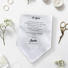 Load image into Gallery viewer, Personalized Pretty Handkerchief Bride-Parents Gift at Wedding-Godmother at Communion