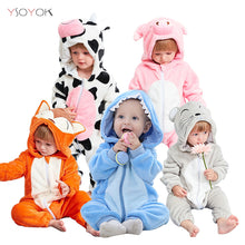 Load image into Gallery viewer, Boys- Girls Assorted Animal Onesies-Sleepers-Playtime - Toddler- Child