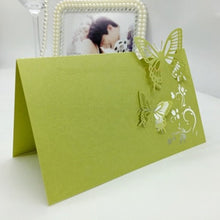 Load image into Gallery viewer, Butterfly Laser Cut Table Name Place Cards - Seating Cards - Party Supply