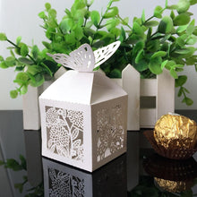 Load image into Gallery viewer, Laser Cut Butterfly Candy Box - Wedding Gift Favor Boxes - Gifts Quinceañera