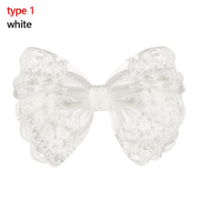 Load image into Gallery viewer, Big Bow - Black or White Lace Flower Hair Clips - Women - Girls - Hair Accessories