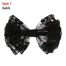 Load image into Gallery viewer, Big Bow - Black or White Lace Flower Hair Clips - Women - Girls - Hair Accessories