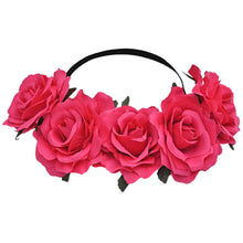 Load image into Gallery viewer, Bohemian Romance Rose Headband-Bride or Bridesmaids Hair Wreath