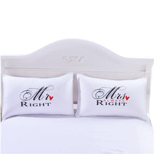 Load image into Gallery viewer, Mr and Mrs Pillow Cases-Bridal Couple-Wedding Gift