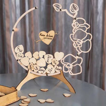 Load image into Gallery viewer, Personalized Wedding Flower Motif Guest Book Alternative-Acrylic Round Wish Drop Box