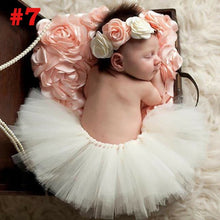 Load image into Gallery viewer, Princess Cranberry Tutu with Vintage Headband Newborn Photography Prop Tutu Skirt Baby Shower Gift TS078