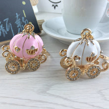 Load image into Gallery viewer, Fairy Tale Theme Enamel Pumpkin Carriage Keychain-Party Favor