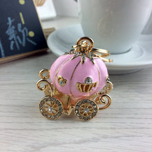 Load image into Gallery viewer, Fairy Tale Theme Enamel Pumpkin Carriage Keychain-Party Favor