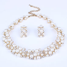 Load image into Gallery viewer, Fashion Simulated Pearl and Crystal Jewelry Sets for Brides or Any Occasion
