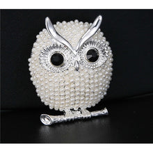 Load image into Gallery viewer, Darling Little Pearl Owl Brooch-Special Wedding Jewelry-Accessory-Gift