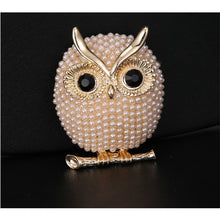 Load image into Gallery viewer, Darling Little Pearl Owl Brooch-Special Wedding Jewelry-Accessory-Gift