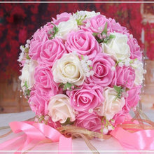 Load image into Gallery viewer, Handmade Floral Bouquets- Artificial Wedding Roses
