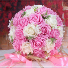 Load image into Gallery viewer, Handmade Floral Bouquets- Artificial Wedding Roses