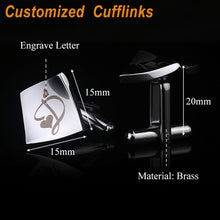 Load image into Gallery viewer, Personalized Cufflinks Custom Name Cuff Links for Mens Gifts Dad Customized Cuff Buttons Wedding Favors