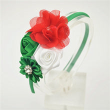 Load image into Gallery viewer, Ribbon Rose and Crystal Hair Band-Headbands got Flower Girls-Hair Accessories