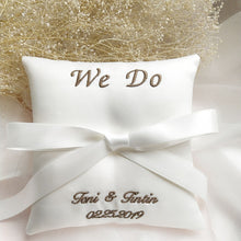 Load image into Gallery viewer, Personalized Embroidered Ring Bearer Pillow - Wedding Keepsake