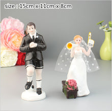 Load image into Gallery viewer, Assorted Styles Bride and Groom Wedding Cake Topper Figurines with Tulle Veil Detail