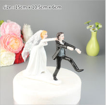 Load image into Gallery viewer, Assorted Styles Bride and Groom Wedding Cake Topper Figurines with Tulle Veil Detail