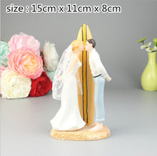 Load image into Gallery viewer, Assorted Styles Bride and Groom Wedding Cake Topper Figurines with Tulle Veil Detail